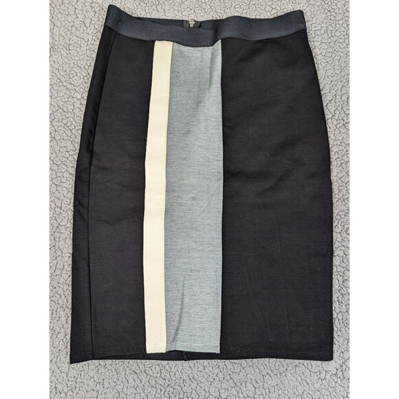 Mason Barney's New York Pencil Skirt Black/Gray /Ivory Women's L NWT $358